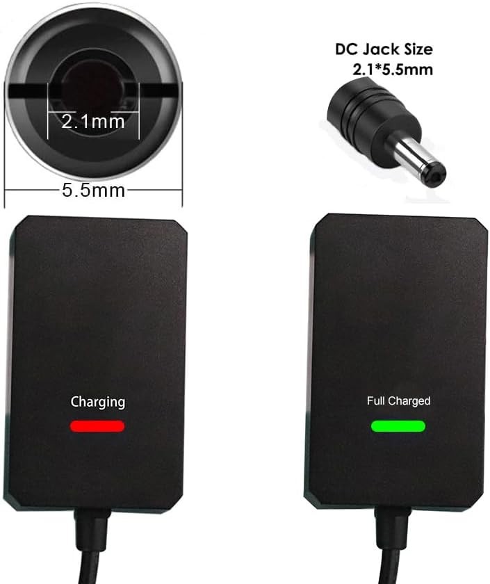 Portable 29.4V Charger with Multiple Barrel Connectors for Broad Compatibility