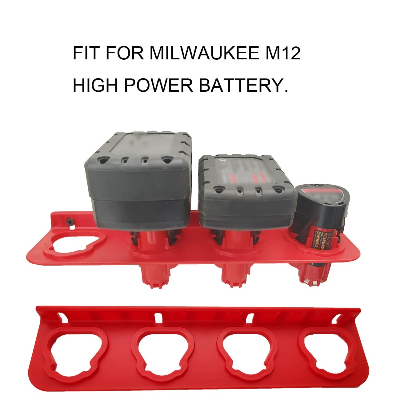 WOLGNKI Plastic Battery Organizer Mount Holder for Milwaukee M18 M12 Batteries