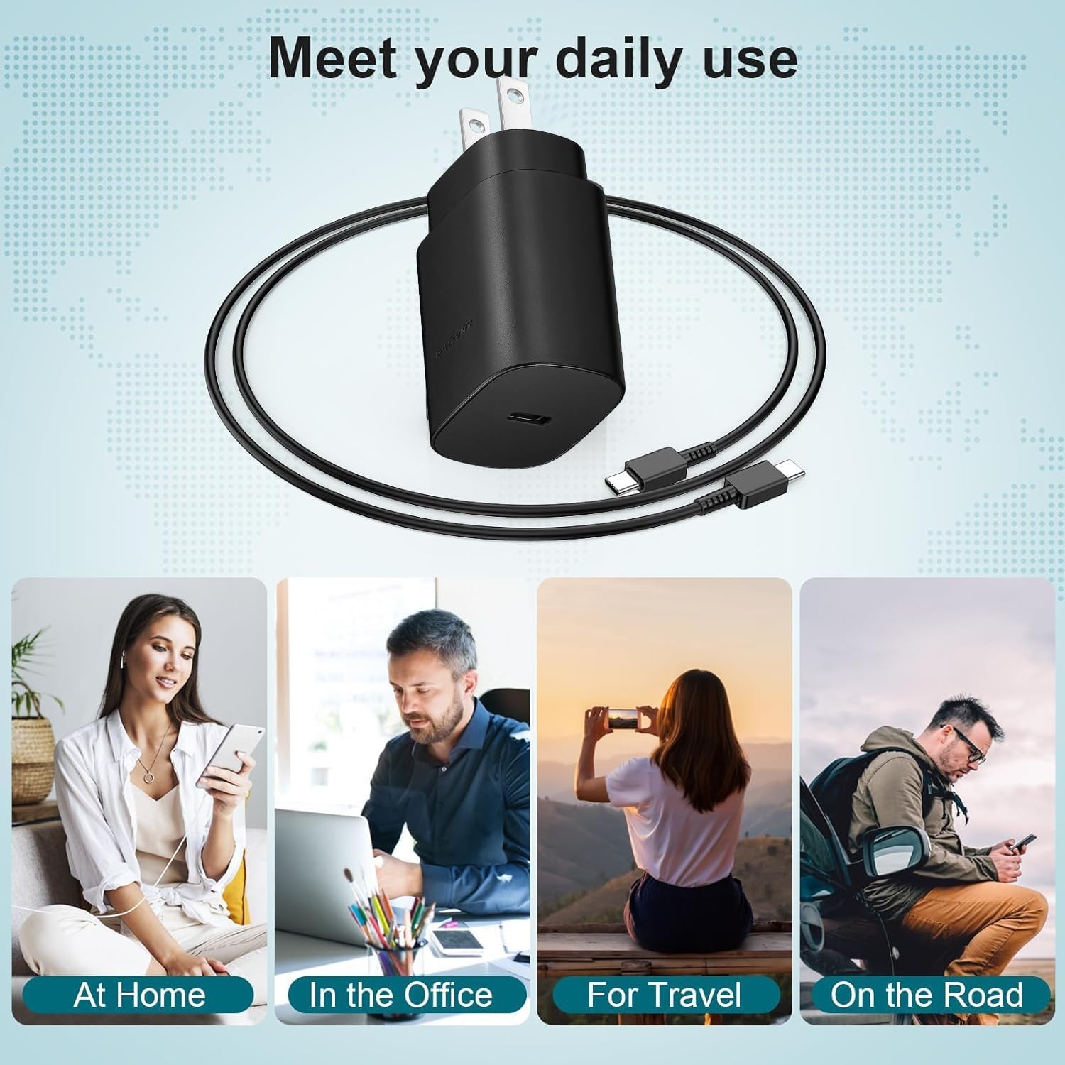 25W USB C Charger, Fast Charging Block, Type-C Power Adapter. The Mobile Phone C