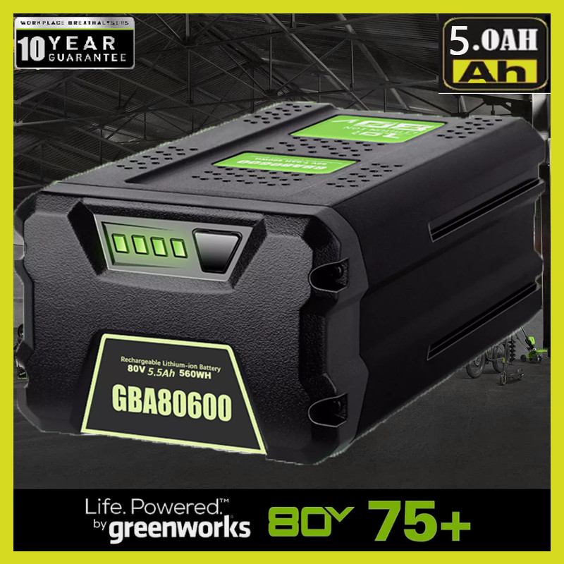 5.0Ah For Greenworks Pro 80V Battery 80V GBA80250 GBA80600 2601302 Lithium-ion
