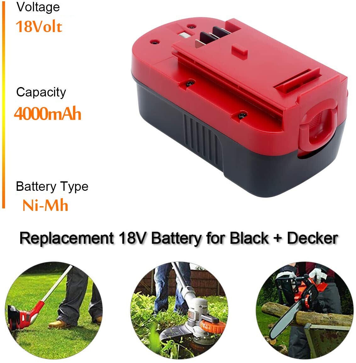 2-Pack 18V for Black and Decker HPB18 18 Volt 3.6Ah Battery HPB18-OPE 244760-00