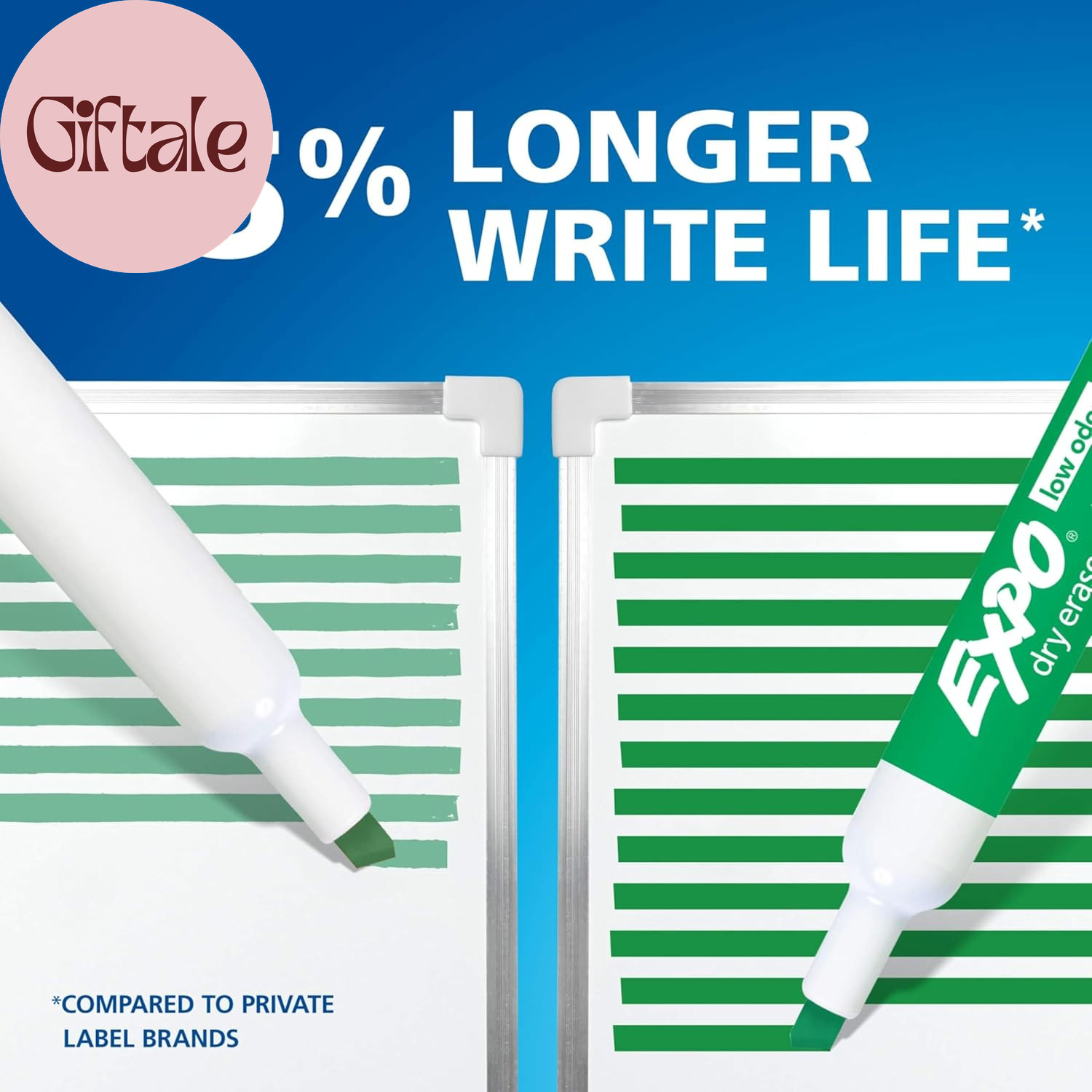 EXPO Dry Erase Markers, Low Odor Ink, Assorted Colors, Chisel Tip, 12 Count