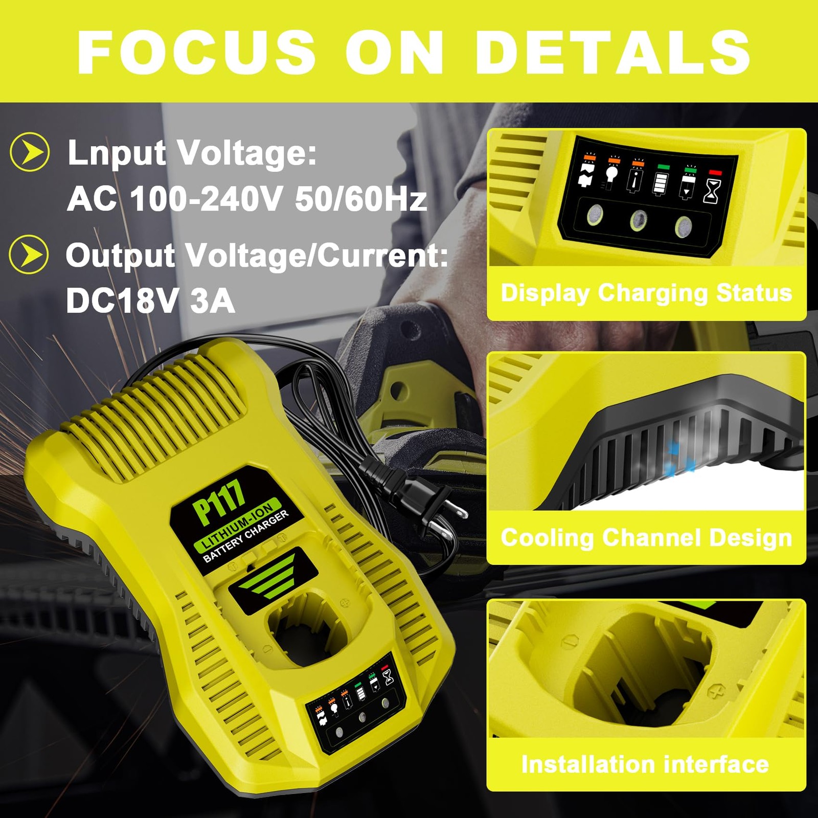 2Pack 18V 6.0Ah Li-Ion Battery and Charger Combo, Replacement for Ryobi ONE+…