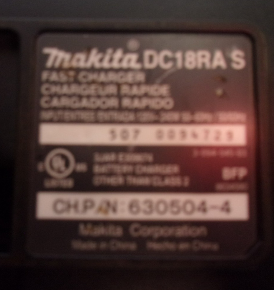 Tested, working Makita 18v battery charger- (DC18SC) Ni-MH & Li-ion 7.2-18V LXT