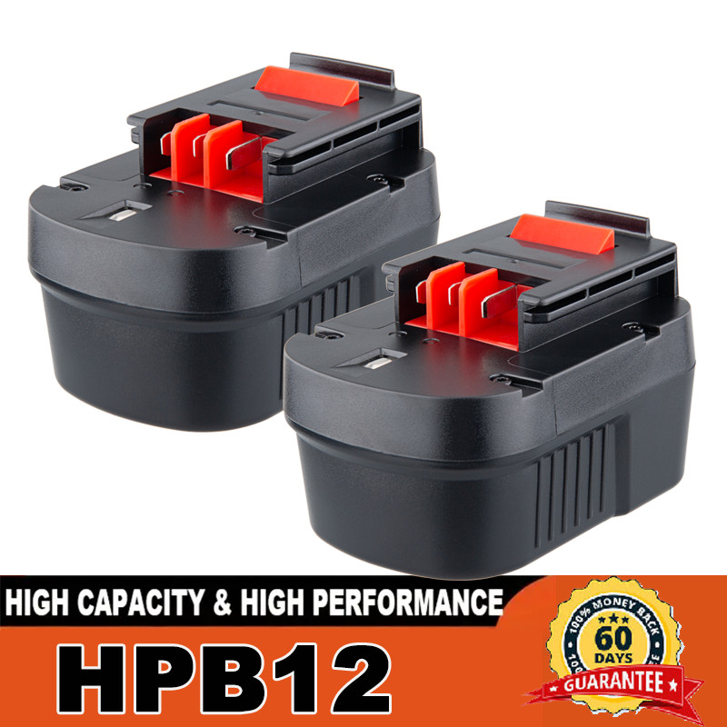 2PACK 12V For BLACK DECKER Slide Battery HPB12 A12 A12-XJ A12EX FSB12 Firestorm