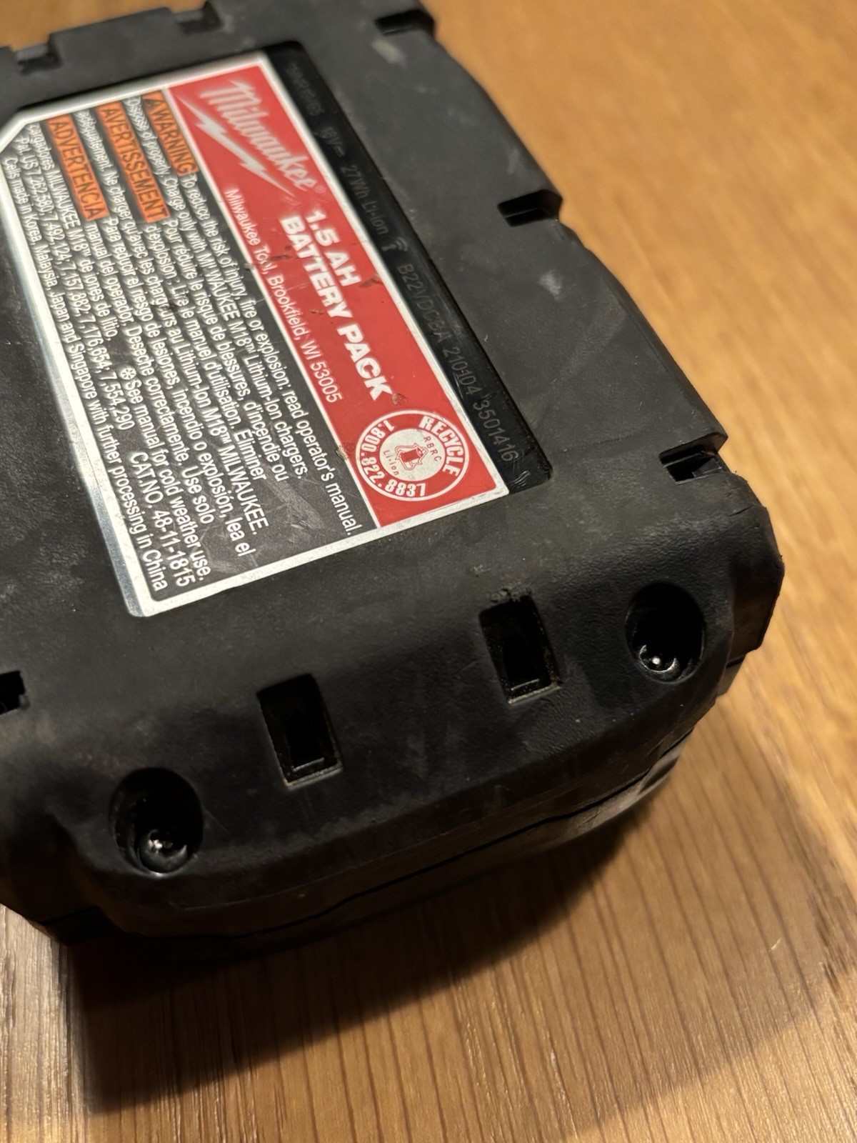 Milwaukee Charger M12 M18 With M18 CP 1.5 Lithium Battery – Excellent Condition!