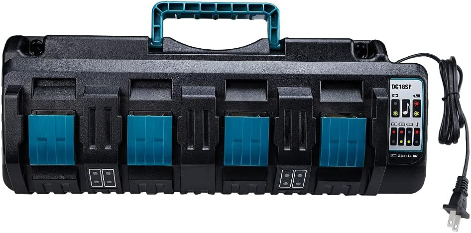 DC18SF For Makita 14.4-18V LXT Li-ion Dual 4 Port High & FAST Battery Charger