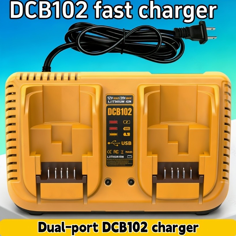 3A Fast Charger For Dewalt 20V Lithium-ion Battery Charger DCB102 DCB203 DCB204