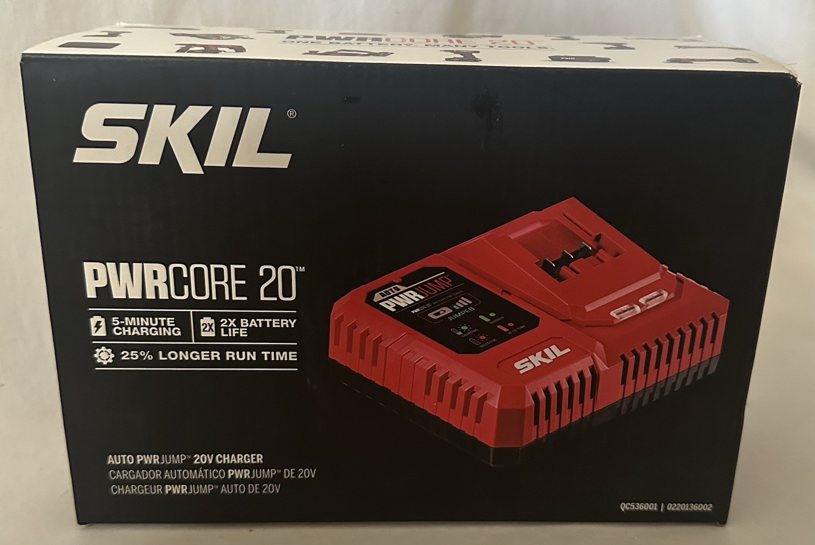 SKIL PWRCORE 20 Auto PWRJUMP 20V Charger 5-Minute Charging