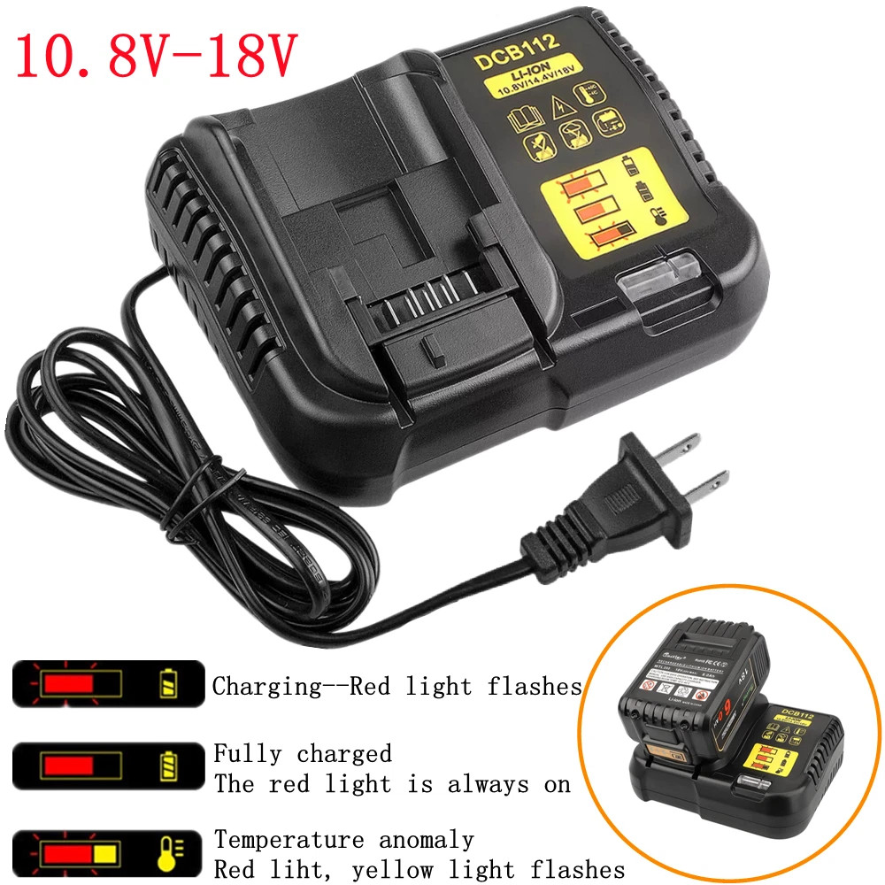 New for DEWALT DCB112 18-20V Lithium-Ion Battery Charger DCB204 DCB200 DCB205