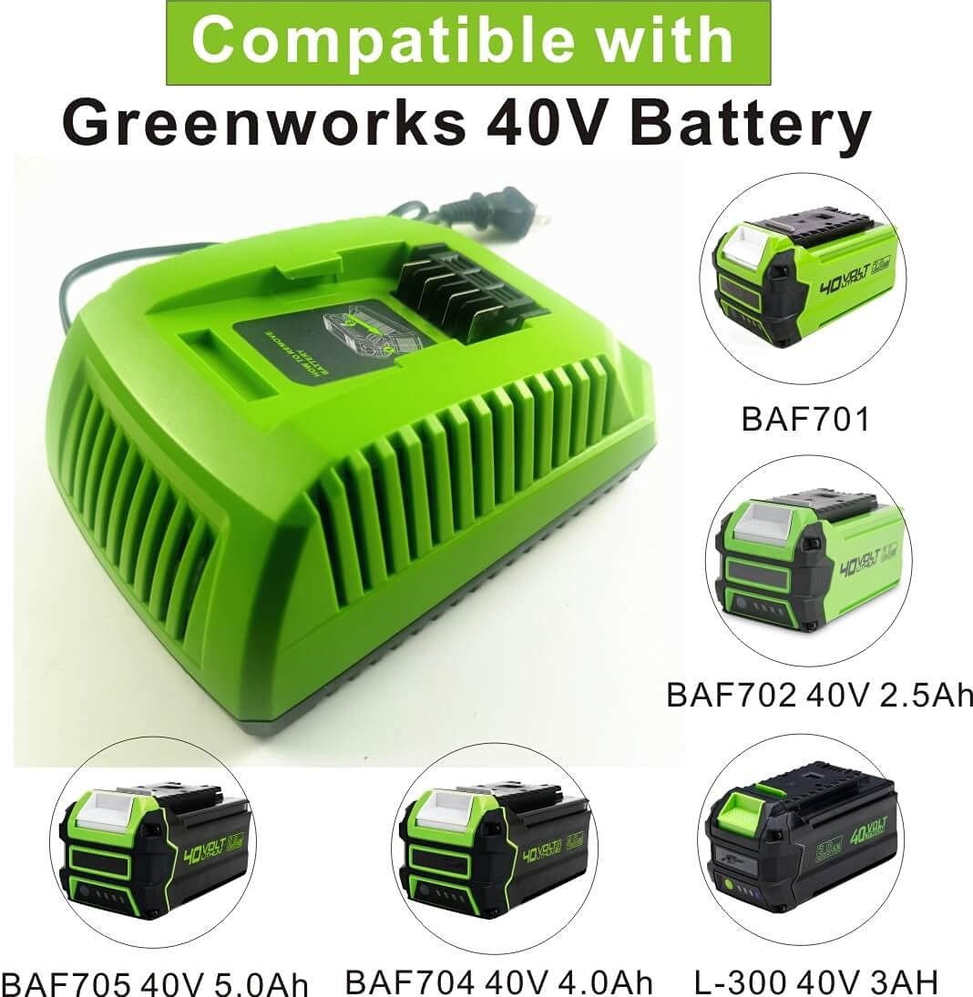 Anoitd 40V Replacement Greenworks 29482 Battery Charger Compatible Greenworks