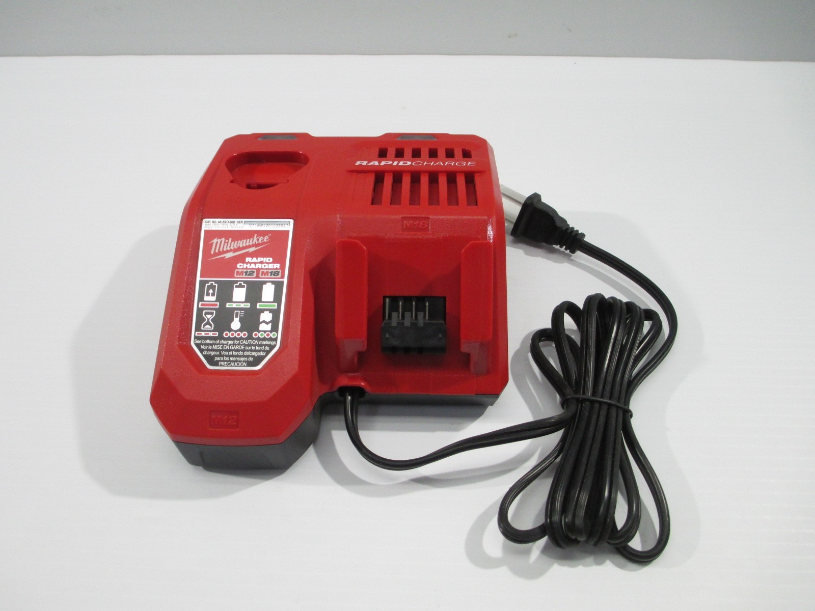 MILWAUKEE 12V 18V MULTI-VOLT LITHIUM ION RAPID BATTERY CHARGER OEM 48-59-1808