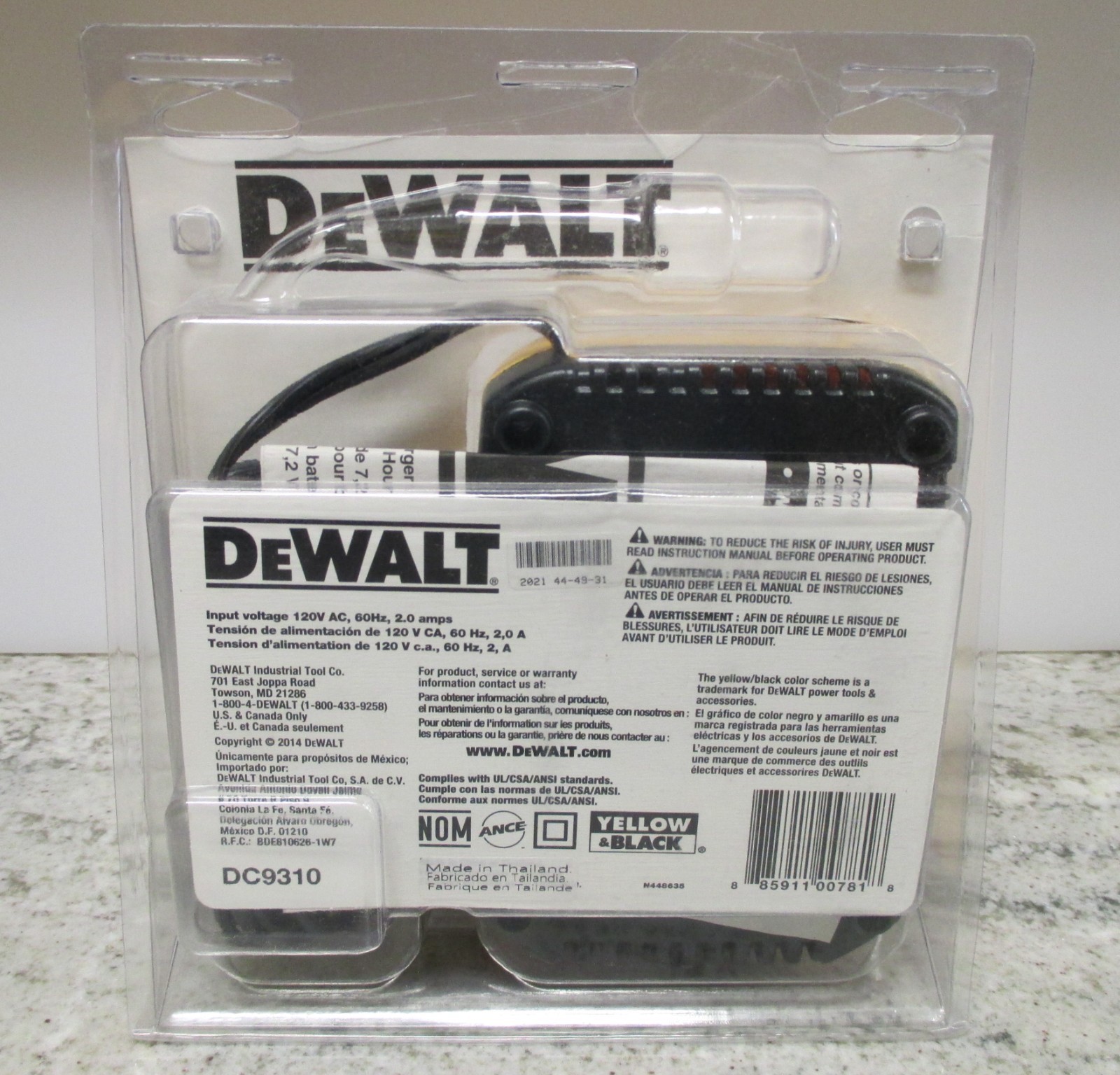 DeWalt OEM DC9310 7.2V~18V Volt Battery Charger NiCd/NiMh/Li-Ion *SEALED RETAIL*