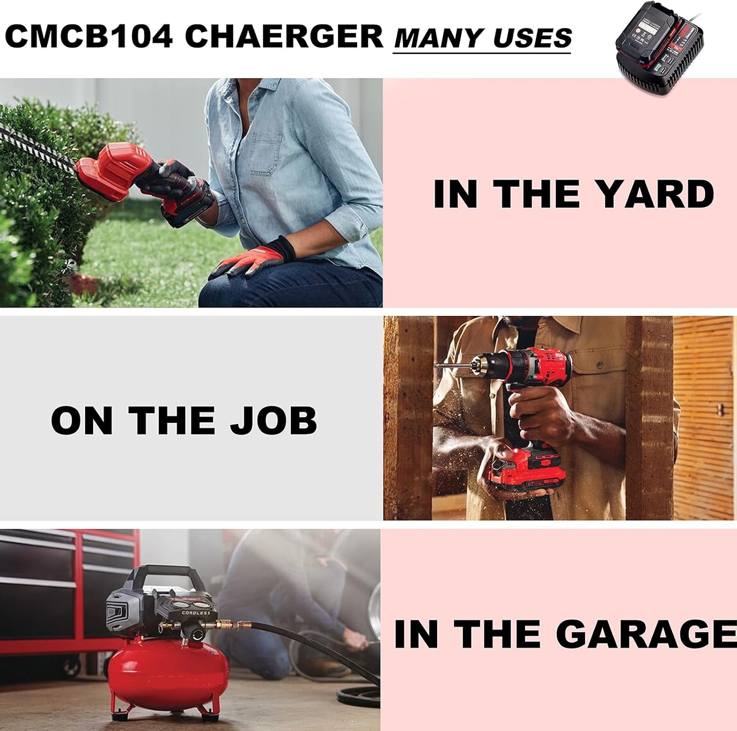 Fast Rapid Charger for Craftsman 20V V20 Battery CMCB202 CMCB204 CMCB209 CMCB104