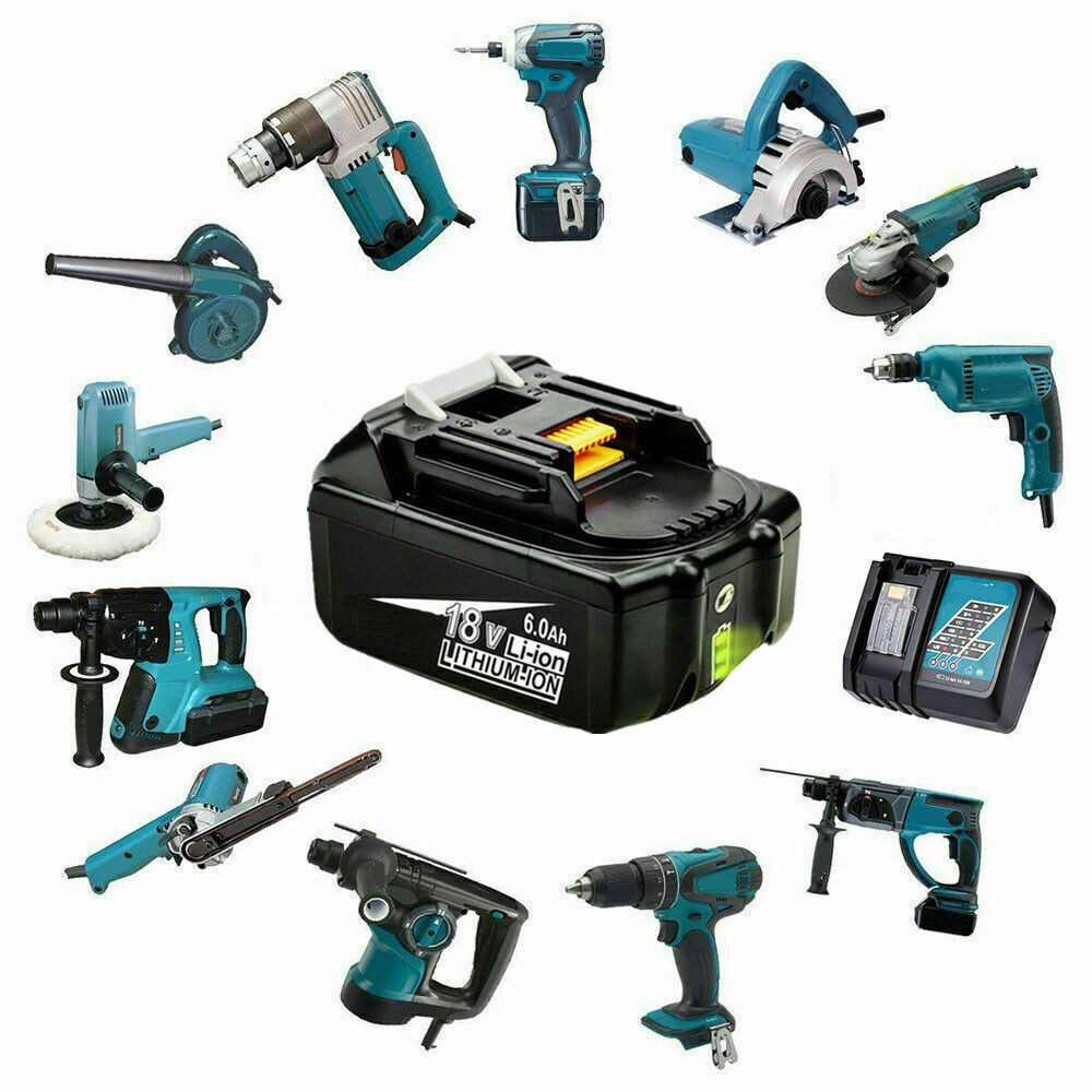 6/8/9/12Ah For Makita 18V LXT Lithium-Ion BL1830 BL1850 BL1860 Tool Battery LED