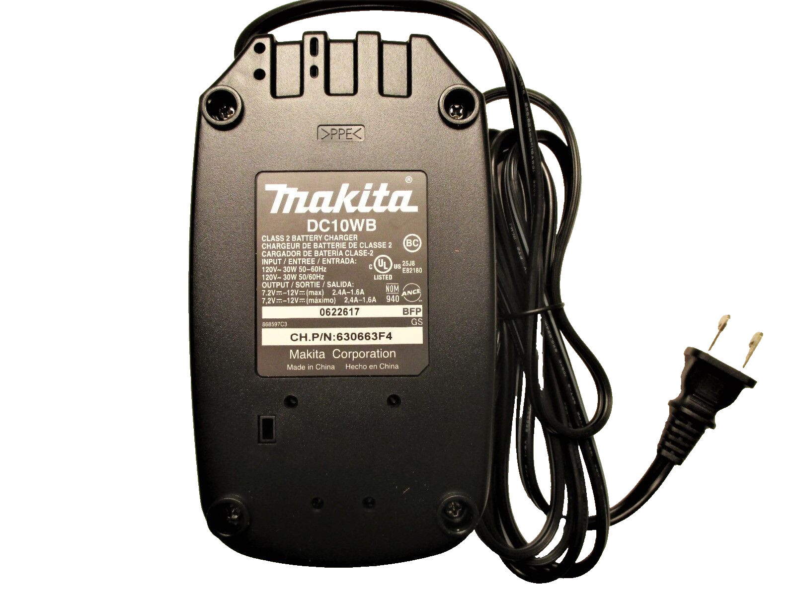 Brand NEW Makita DC10WB 7.2V – 10.8V 12V 12 Volt Max Lithium-Ion Battery Charger