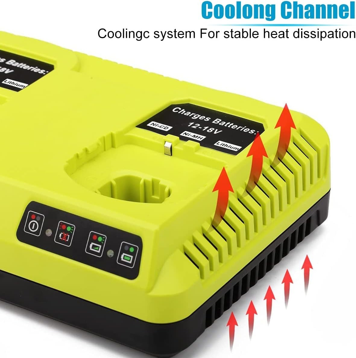 P117 Fast Charger for Ryobi 18V Battery P108 P102 P197 Dual Port Charger Station