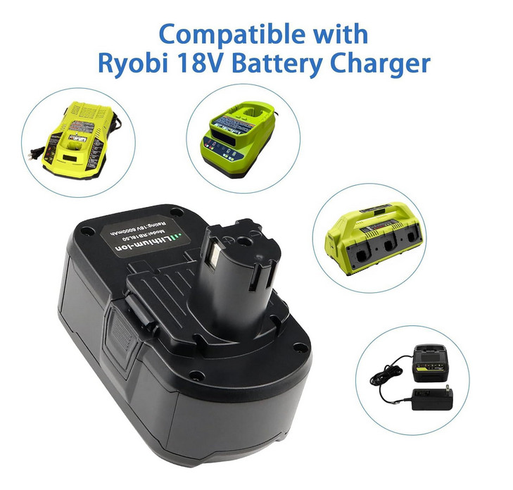 2Pack 8.0Ah For RYOBI P108 18V Battery High Capacity Lithium-Ion For One Plus US