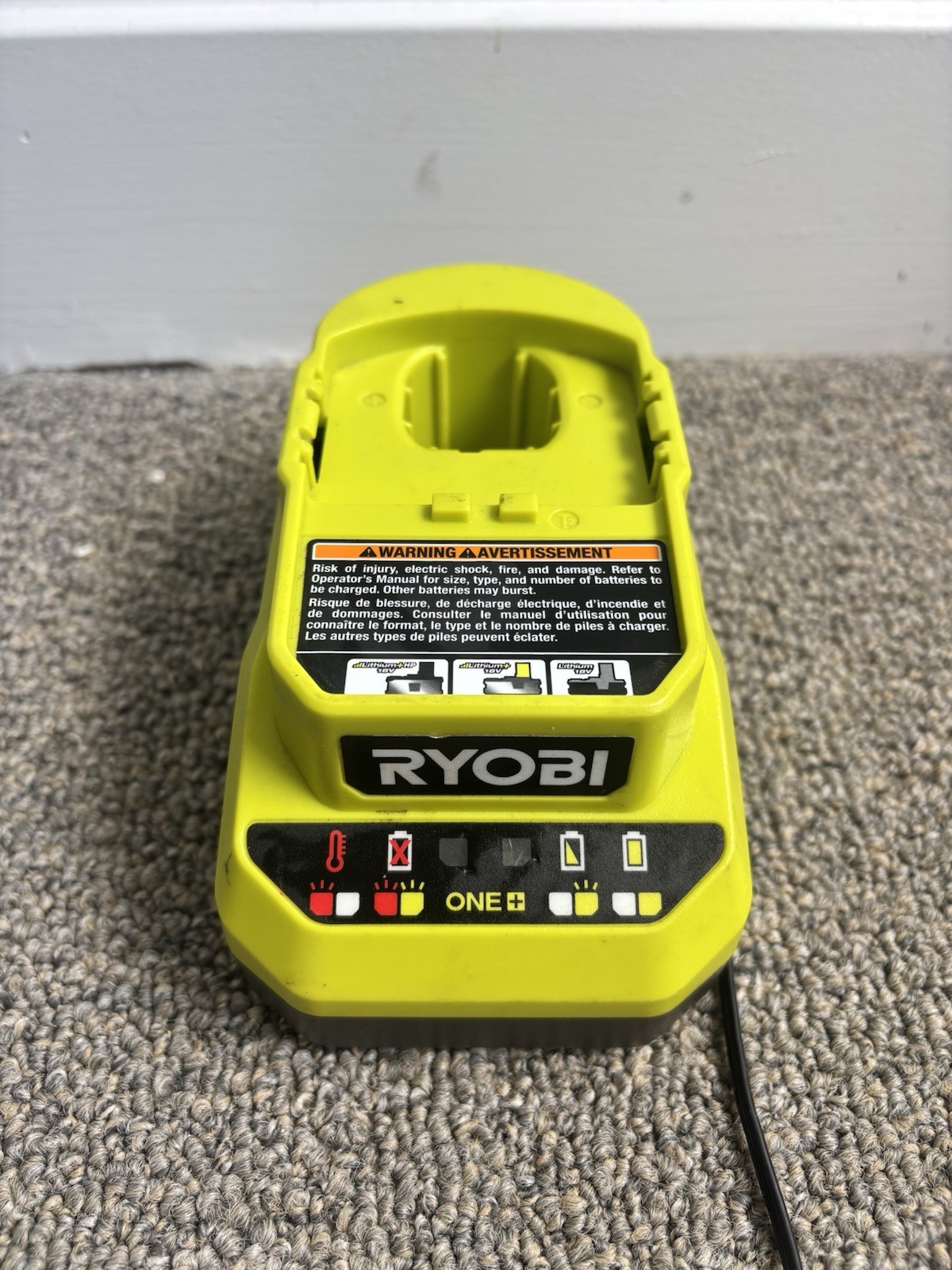 Genuine Ryobi 18V ONE+ Li-Ion Battery Charger PCG002 Nice
