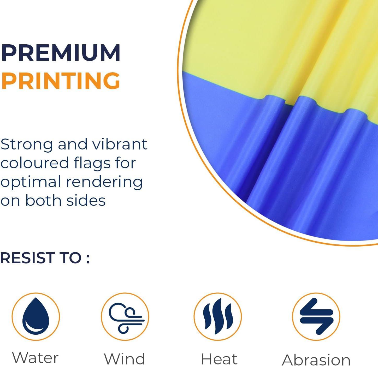 – Ukraine Flag – 2X3 Ft – 100D Polyester Ukrainian Banner with Two Metal Grommet