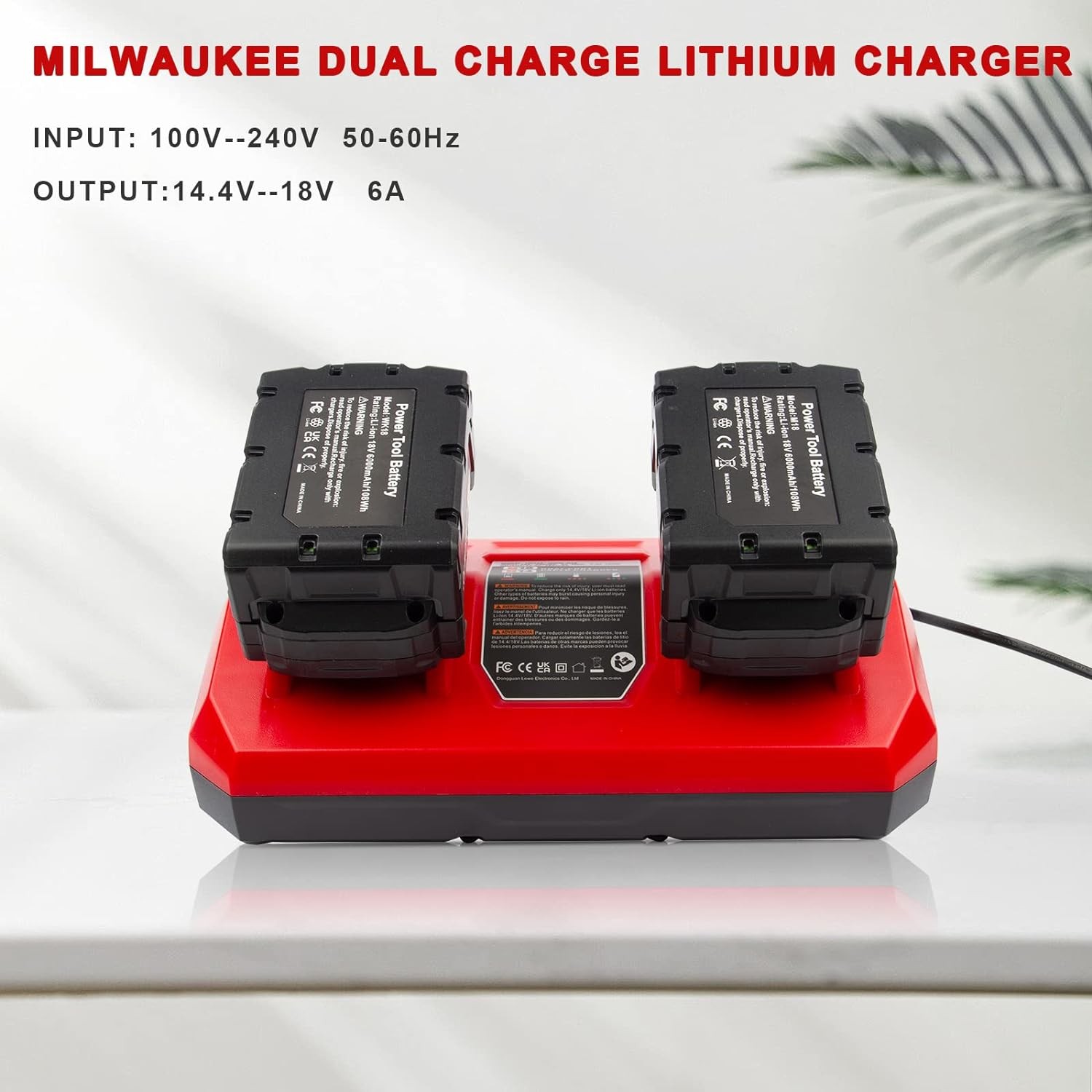Charger For Milwaukee For M18 Battery For M12 12V Lithium Battery Rapid Charger