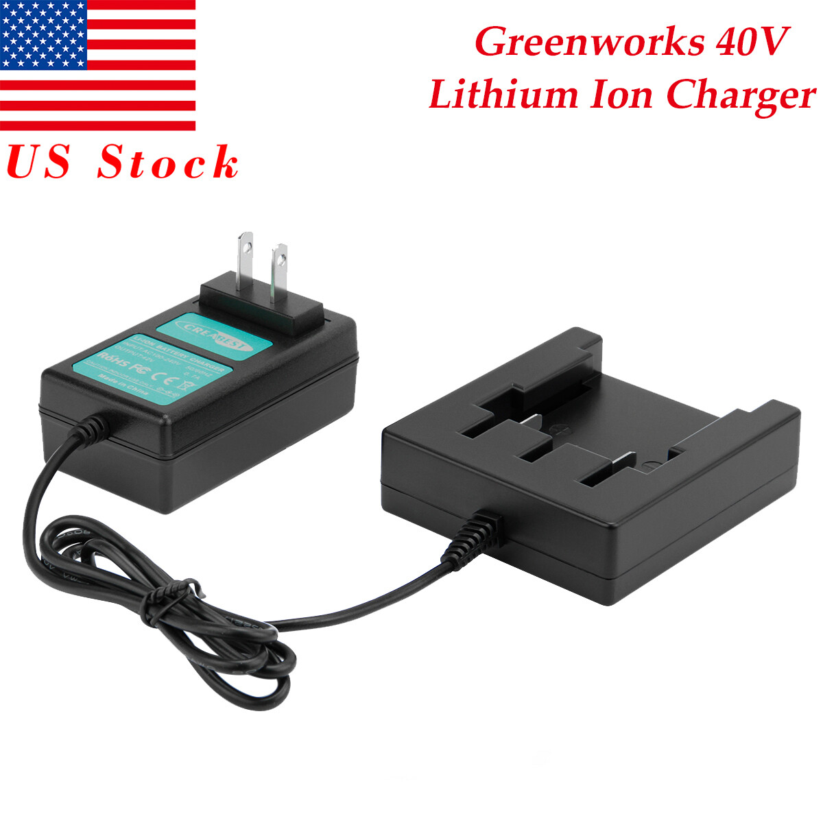 Li-ion Charger for GreenWorks 29472 29462 29463 29302 29282 G-MAX 40V Batteries