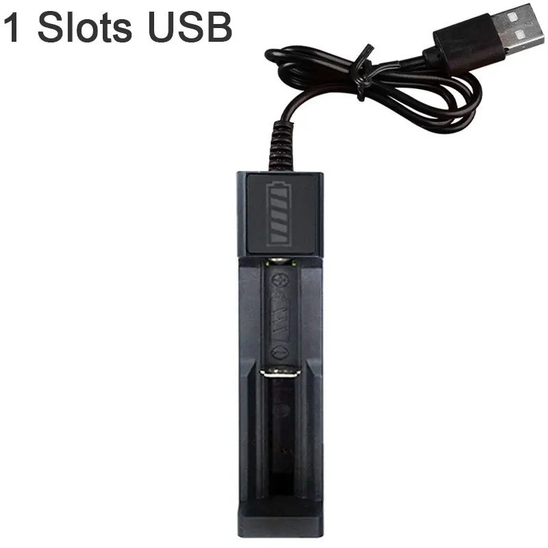 18650 Battery Charger 1/2/4 Slots Dual 18650 Charging 3.7V Rechargeable Lithium