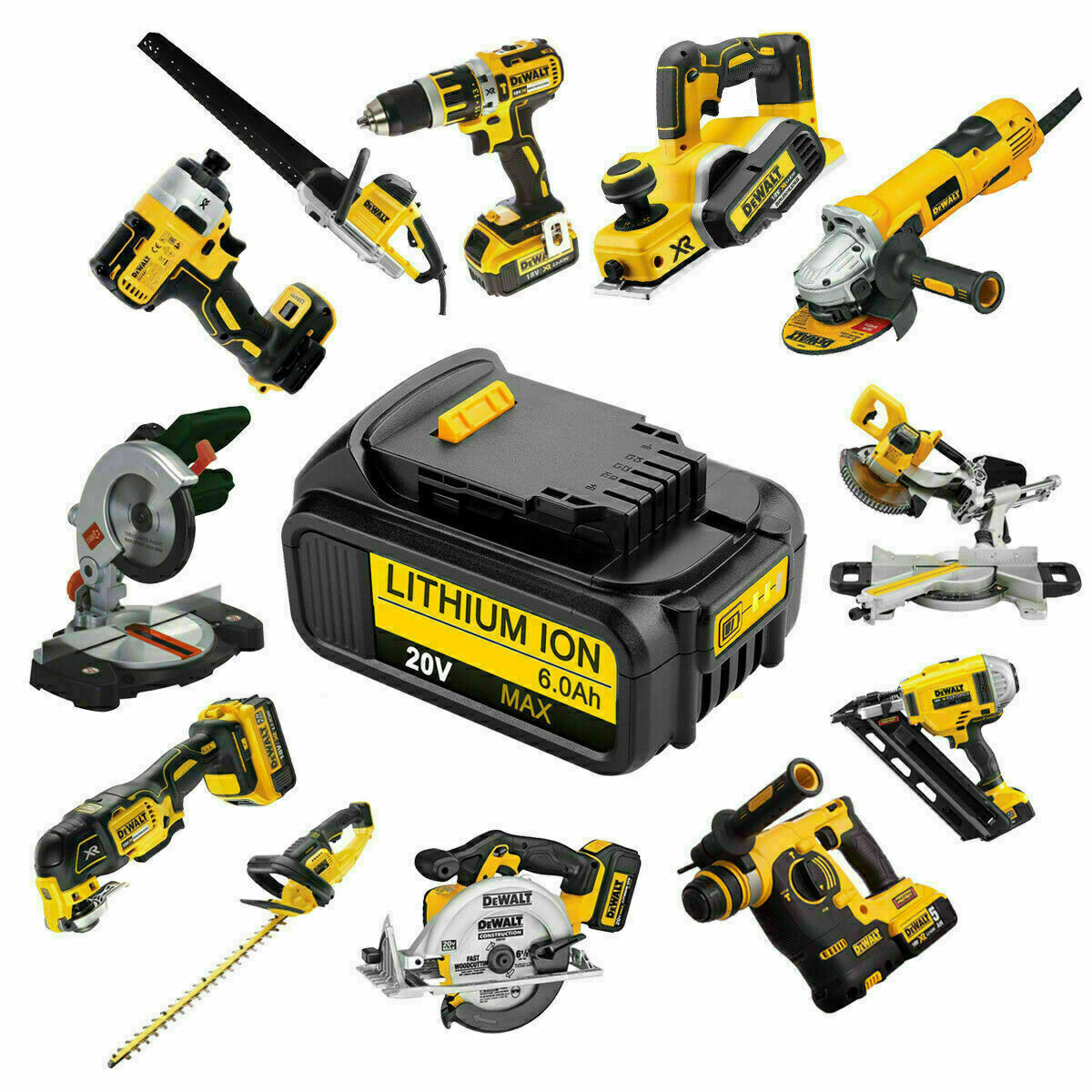 For DeWalt 20V 20 Volt Max 8.0AH 9AH Lithium Battery DCB206-2 DCB205 DCB200-2 US