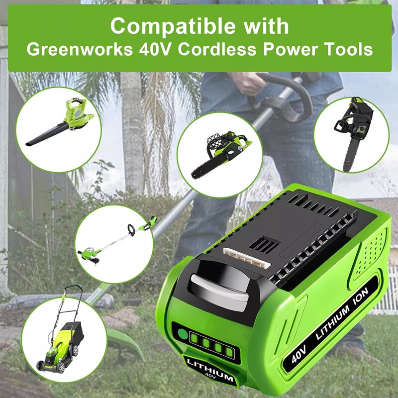 40V 6 Ah For Greenworks G-MAX Lithium Battery 29472 29462 29252 20202 40 Volt