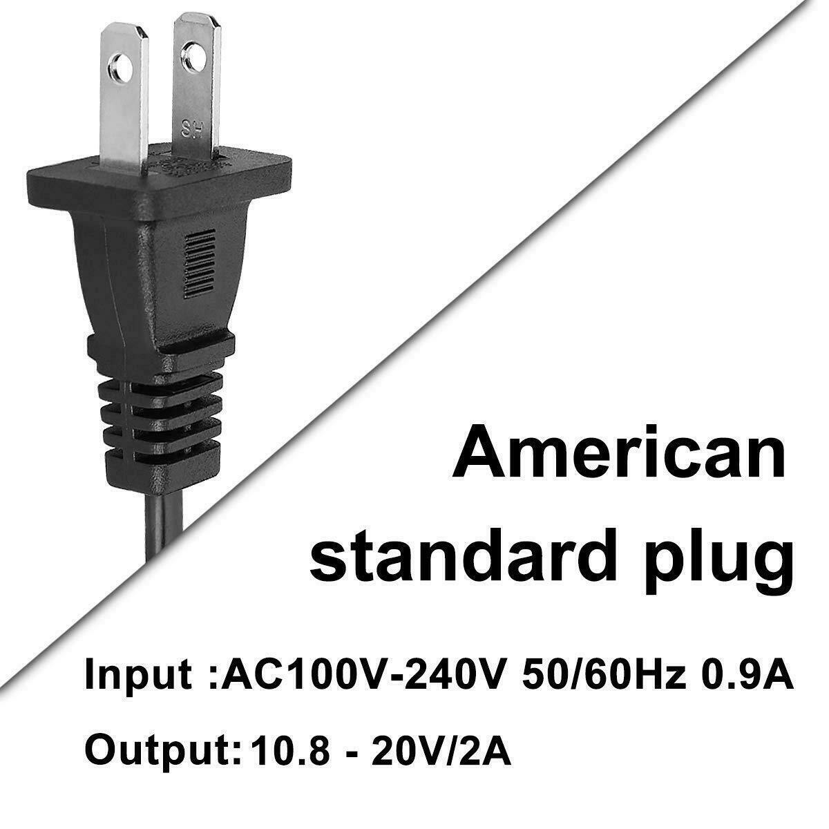 Charger for PORTER CABLE 20V Max Lithium Ion 20 Volt Battery PCC680L PCC685L US