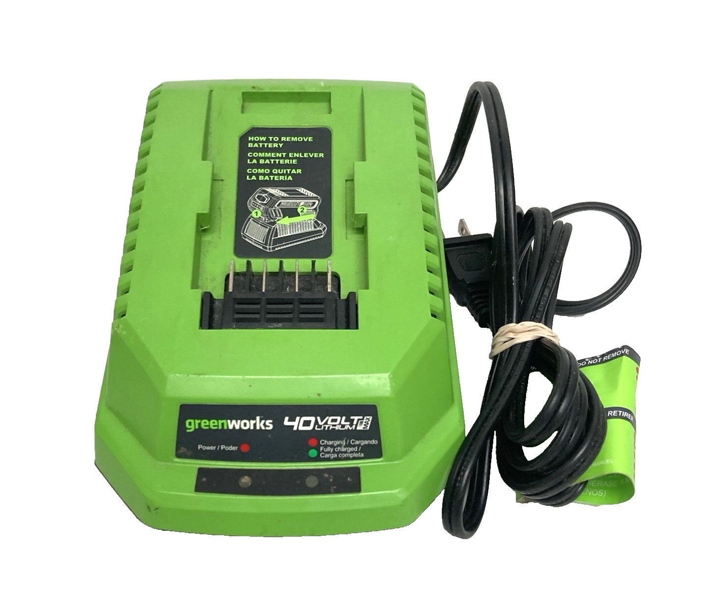 Greenworks 40 Volt OEM Battery Charger Lithium Max Model 29482
