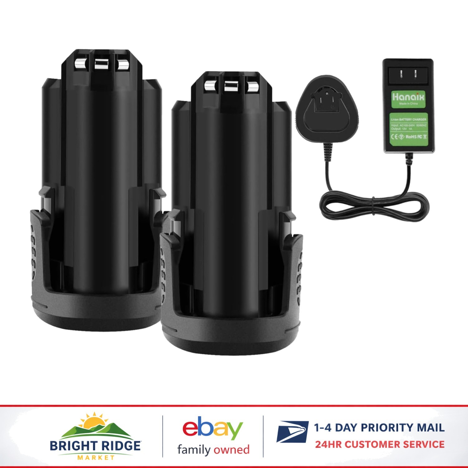 3.0Ah 12V Rechargeable Battery with Charger for Power Tool Compatibility