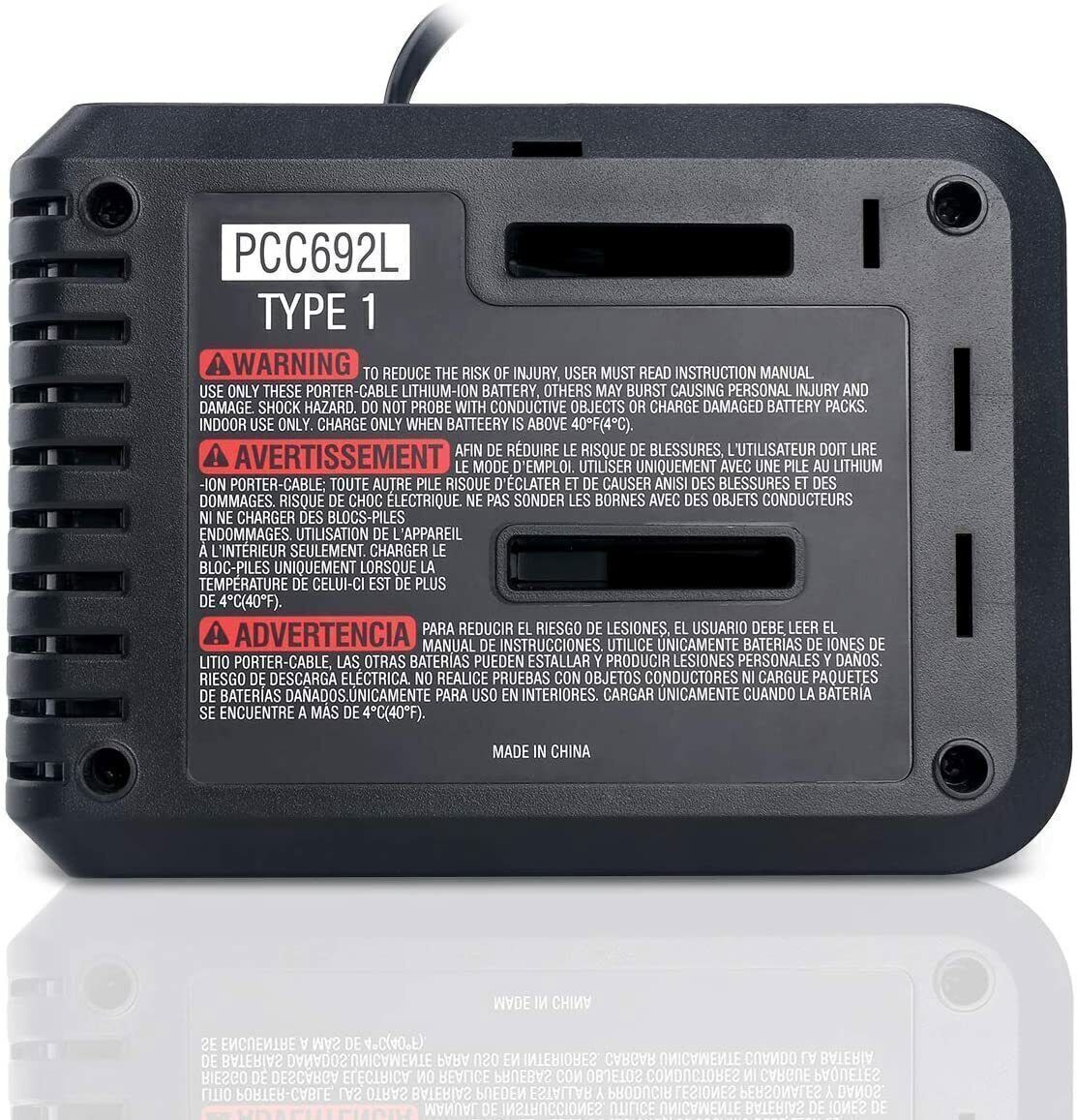 Charger 20V MAX for Black&Decker and Porter Cable 20V Volt Lithium Battery NEW