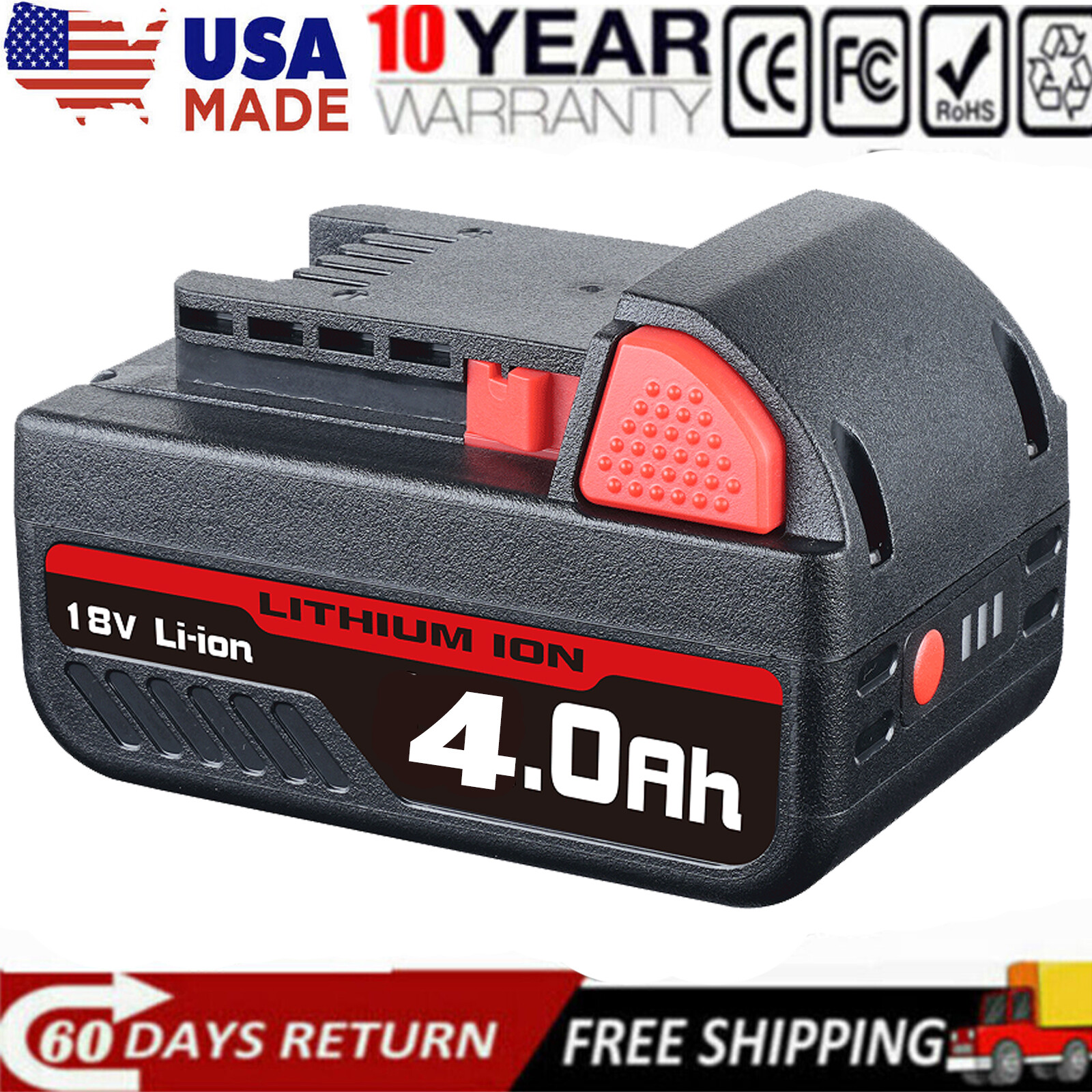 18V For Milwaukee M#18 Lithium ion XC 4.0 Extended Capacity Battery 48-11-1860