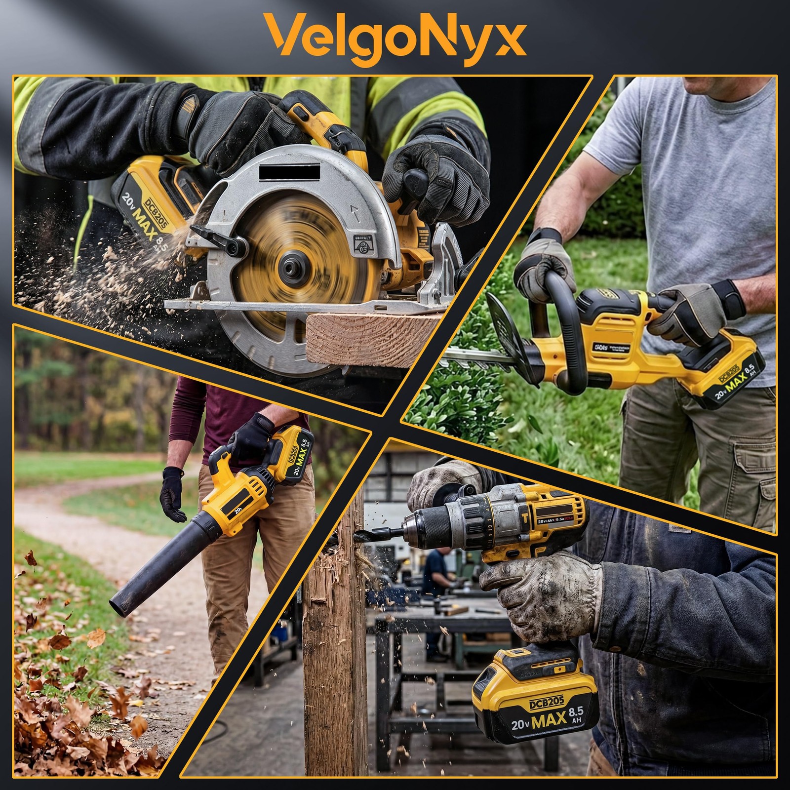 Velgonyx 4 Pack 8.5Ah Replacement Compatible For Dewalt 20V Max Battery High