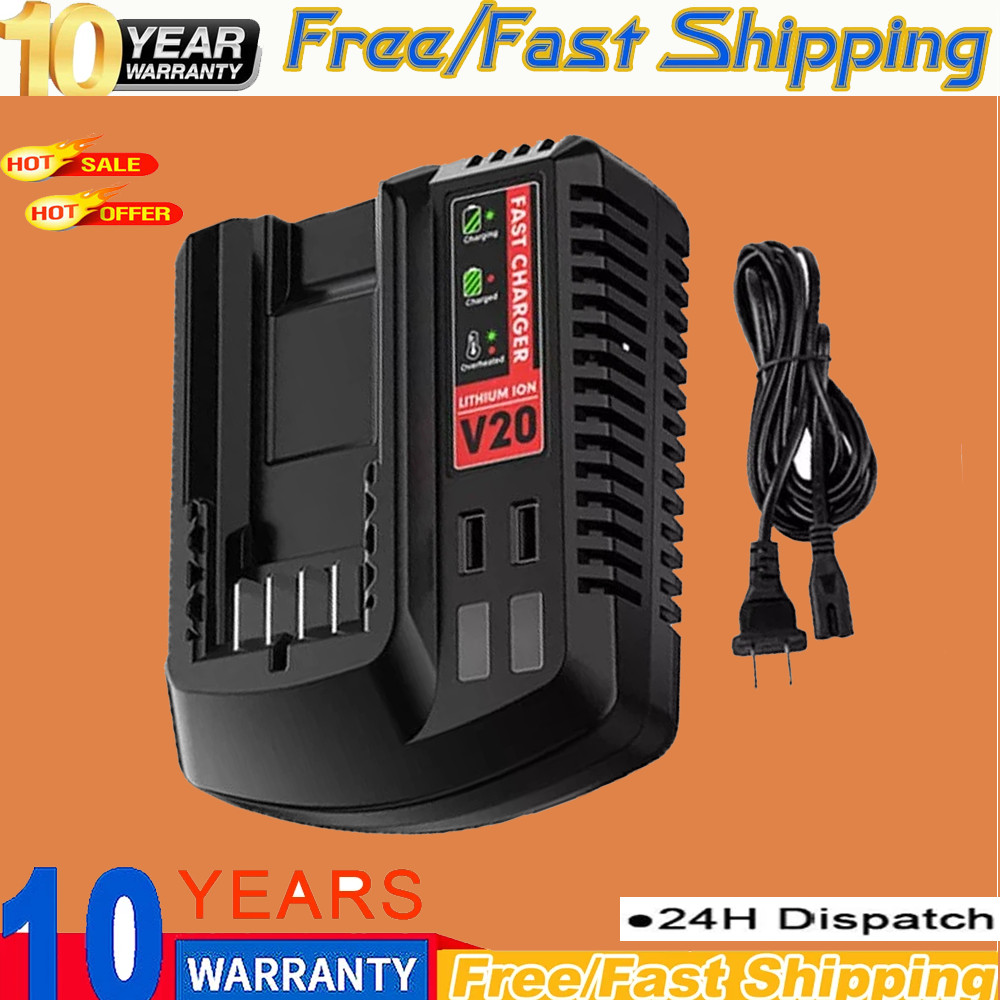 Battery Charger CMCB100 V20 V12 12V/20V MAX 20-Volt Li-Ion Tool FOR CRAFTSMAN