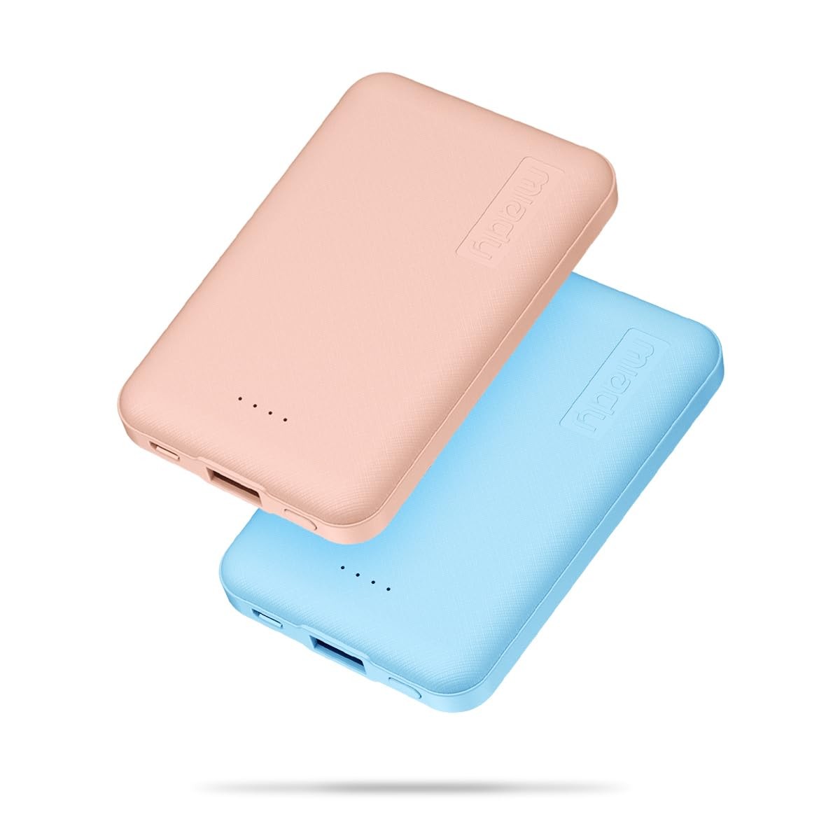 Miady 2-Pack 5000Mah Mini Portable Charger 5V 2.4A Usb-C Output Charging