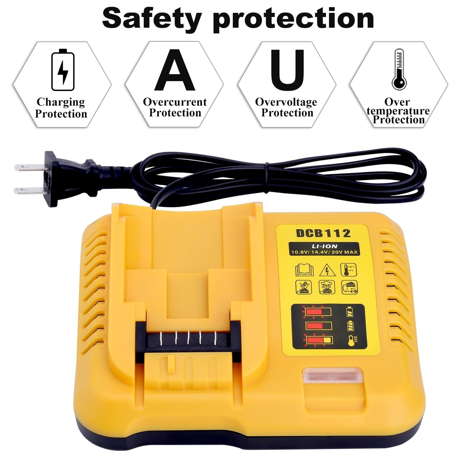 Gonocop DCB112 Battery Charger for DeWalt 12V 20V 60V MAX Lithium-Ion