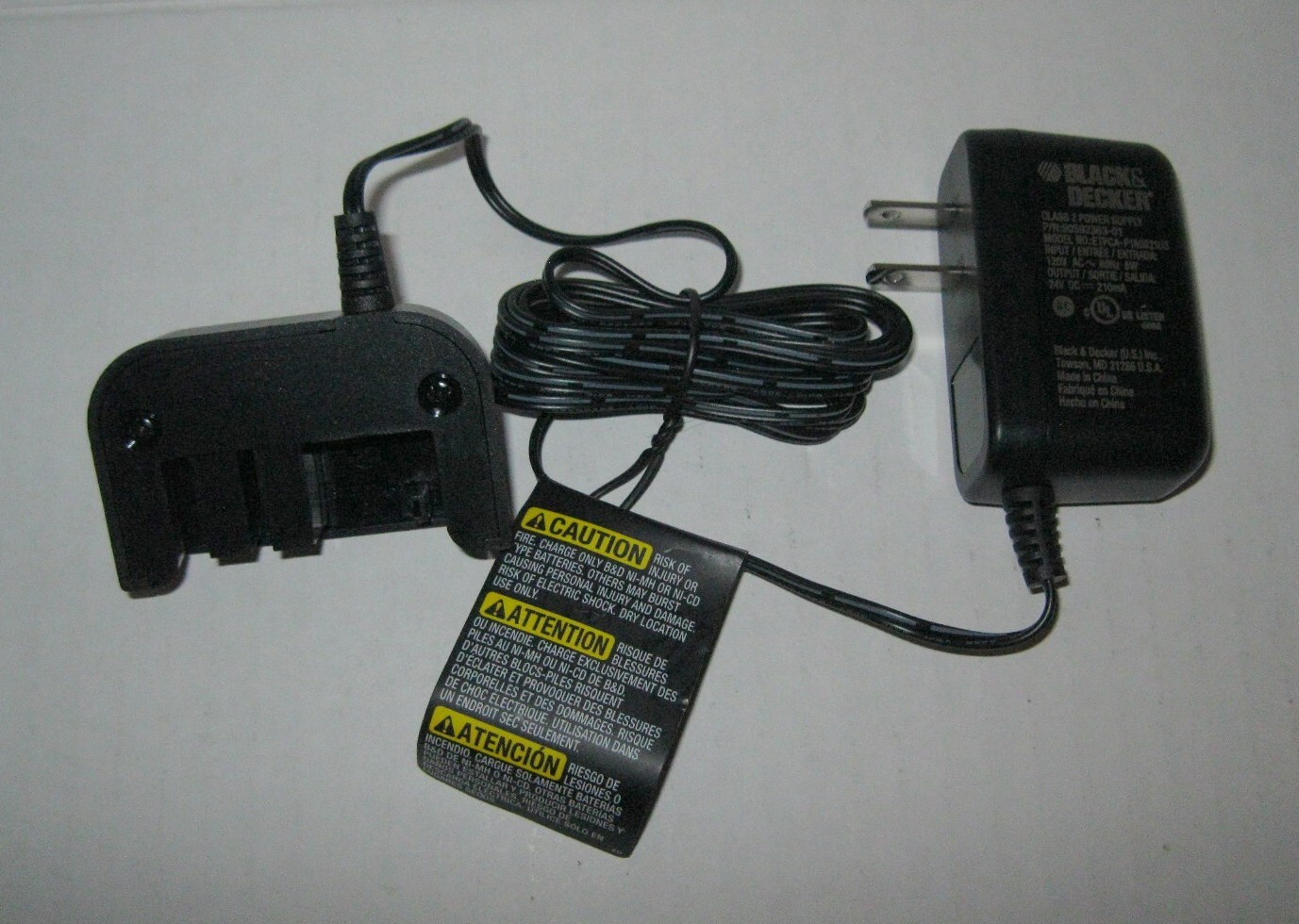 New Black & Decker Multi-Volt Battery Charger for 9.6-18V Slide Pack Batteries