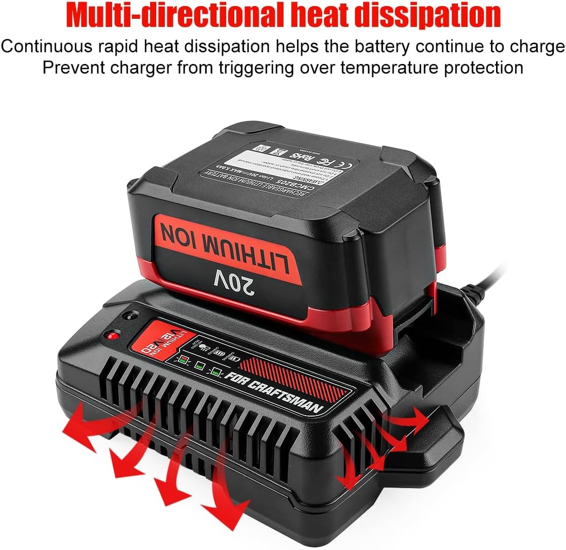 12V 20V Battery Fast Charger CMCB100 For Craftsman 20V Max Lithium ion Battery