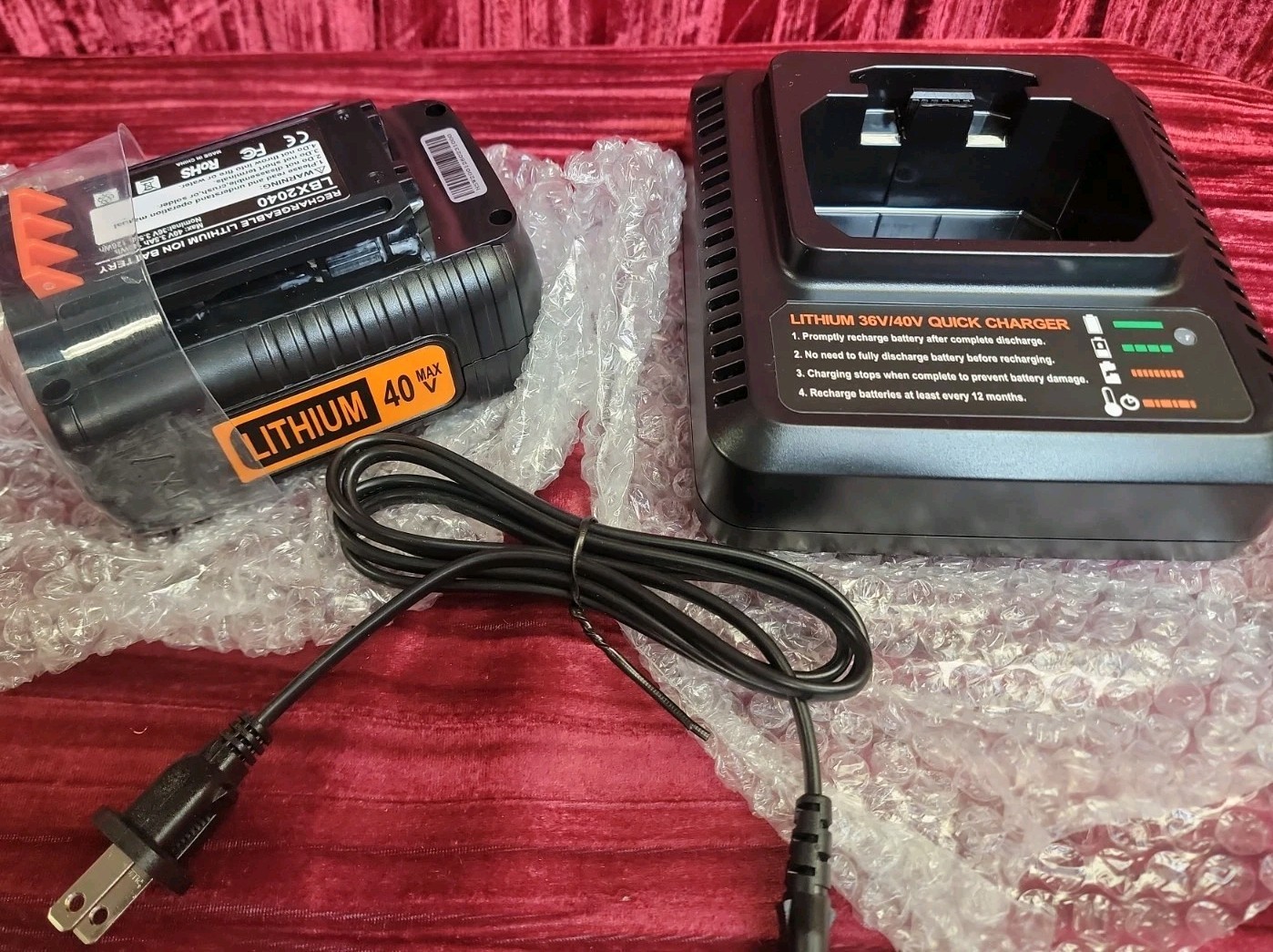 Battery 40V 3.5A LBX2040 Replacement Black and Decker 40V Max Lithium Battery