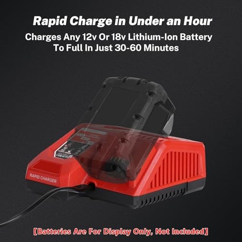 M18 M12 Rapid Charger For Milwaukee 48-59-1812 M12-18C Li-Ion Battery 12V-18Volt