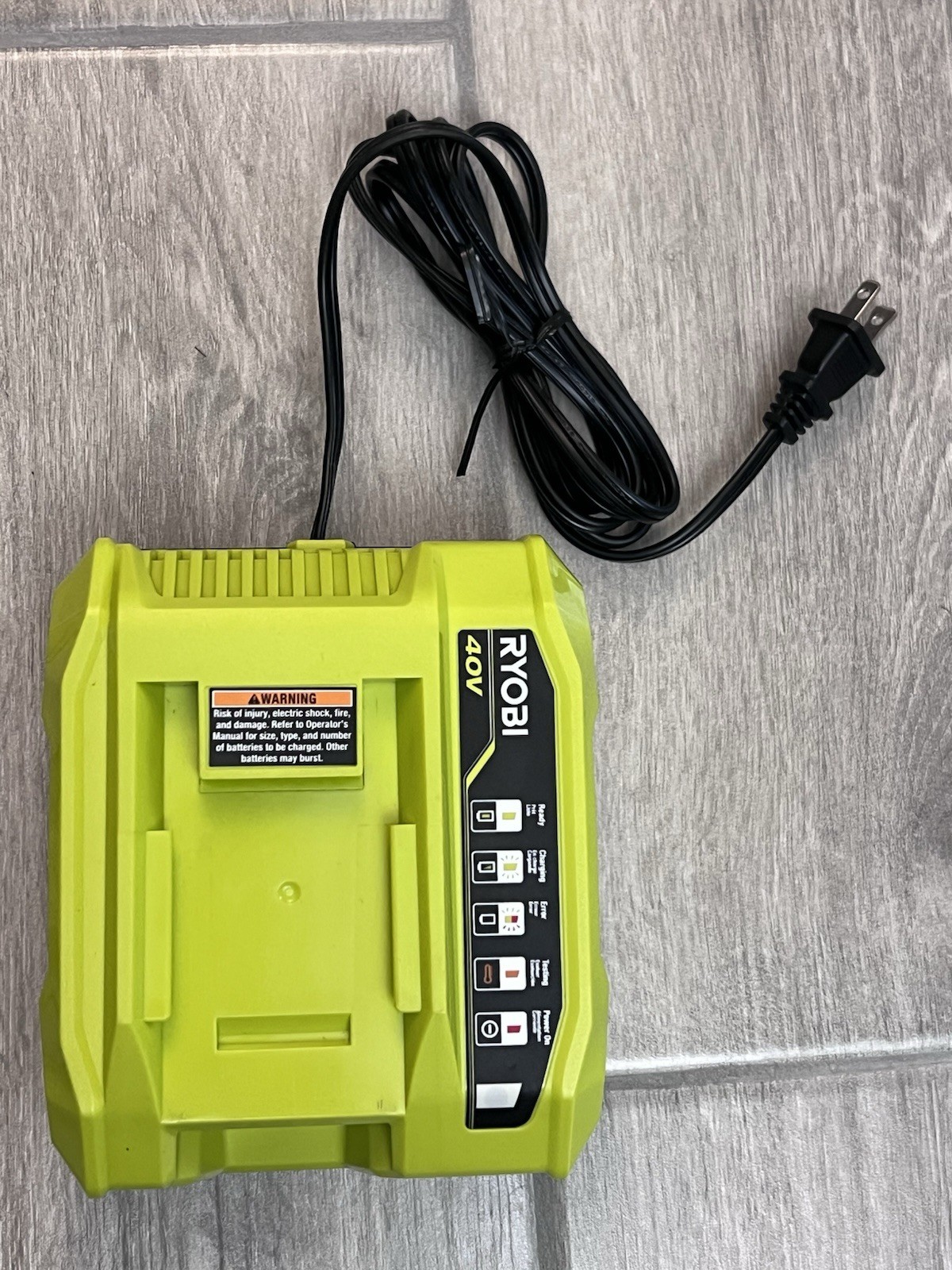 RYOBI OP406VNM 40V Lithium-Ion Rapid Charger New No Box