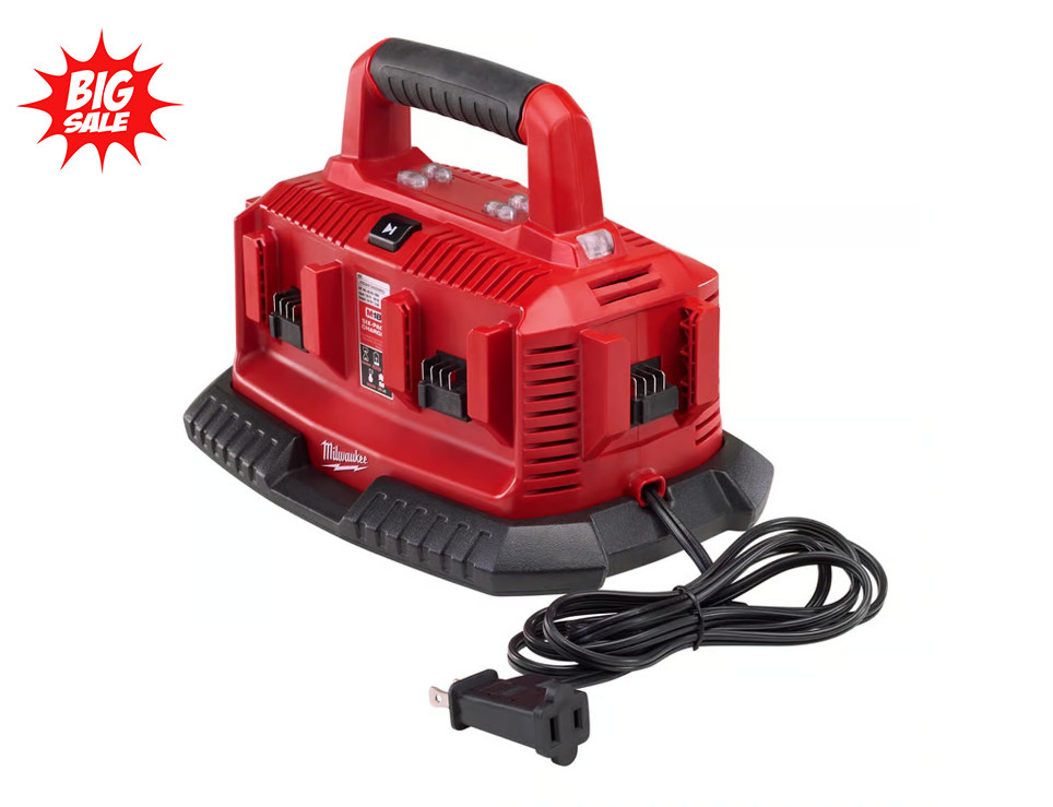 SALE! Milwaukee 48-59-1806 M18 18 Volt Six Pack Sequential Compact Size Charger