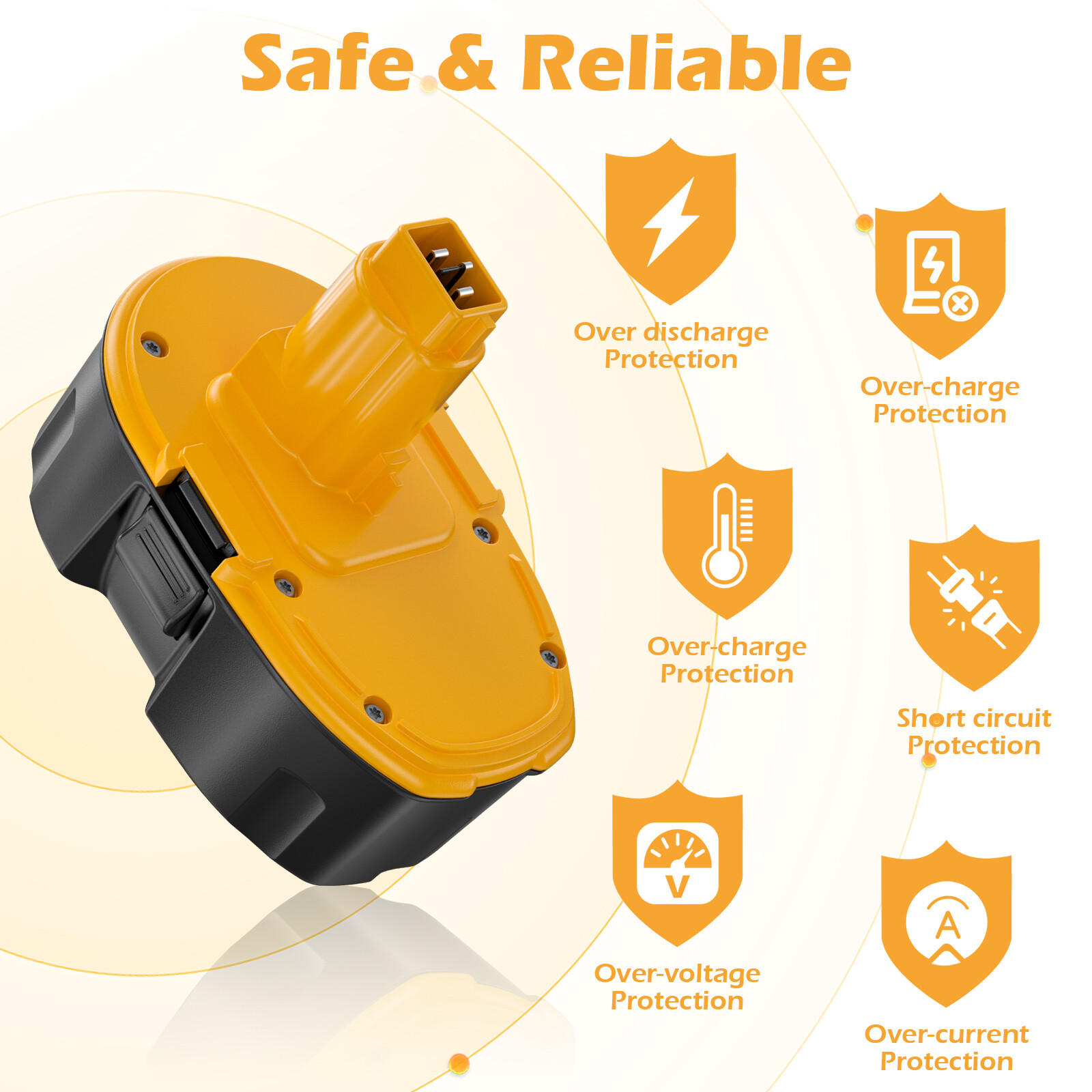 18V For Dewalt 18 VOLT XRP Ni-MH 5.0Ah/6.0Ah Battery DC9099 DC9096 DC9098 NEW