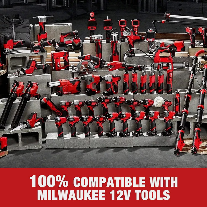 12V For Milwaukee 48-11-2460 for M12 LITHIUM 9.0Ah Extended Capacity Battery