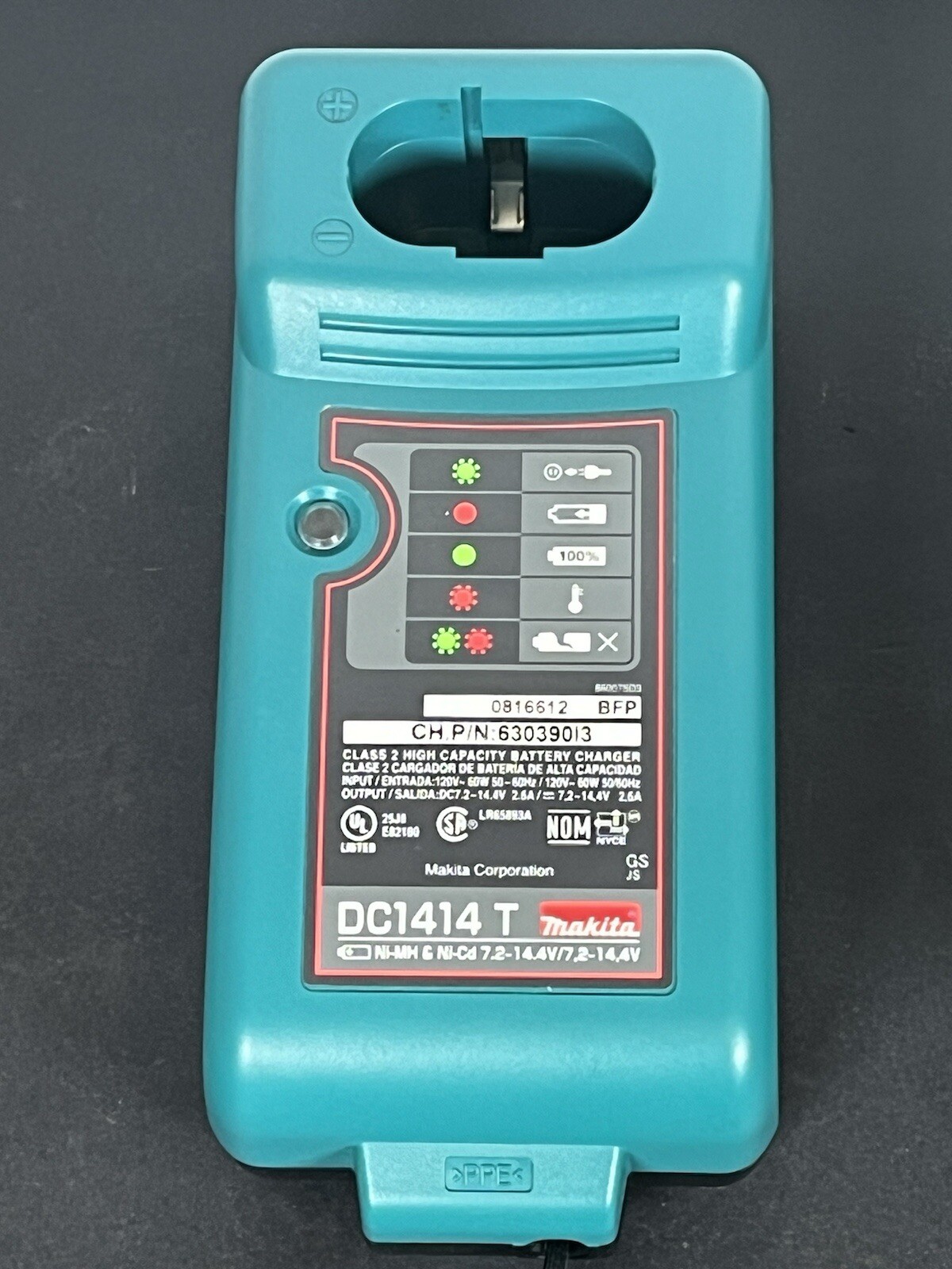 Set Of 2 Makita DC1414 T Ni-MH & Ni-Cd 7.2-14.4V Power Tool Battery Charger