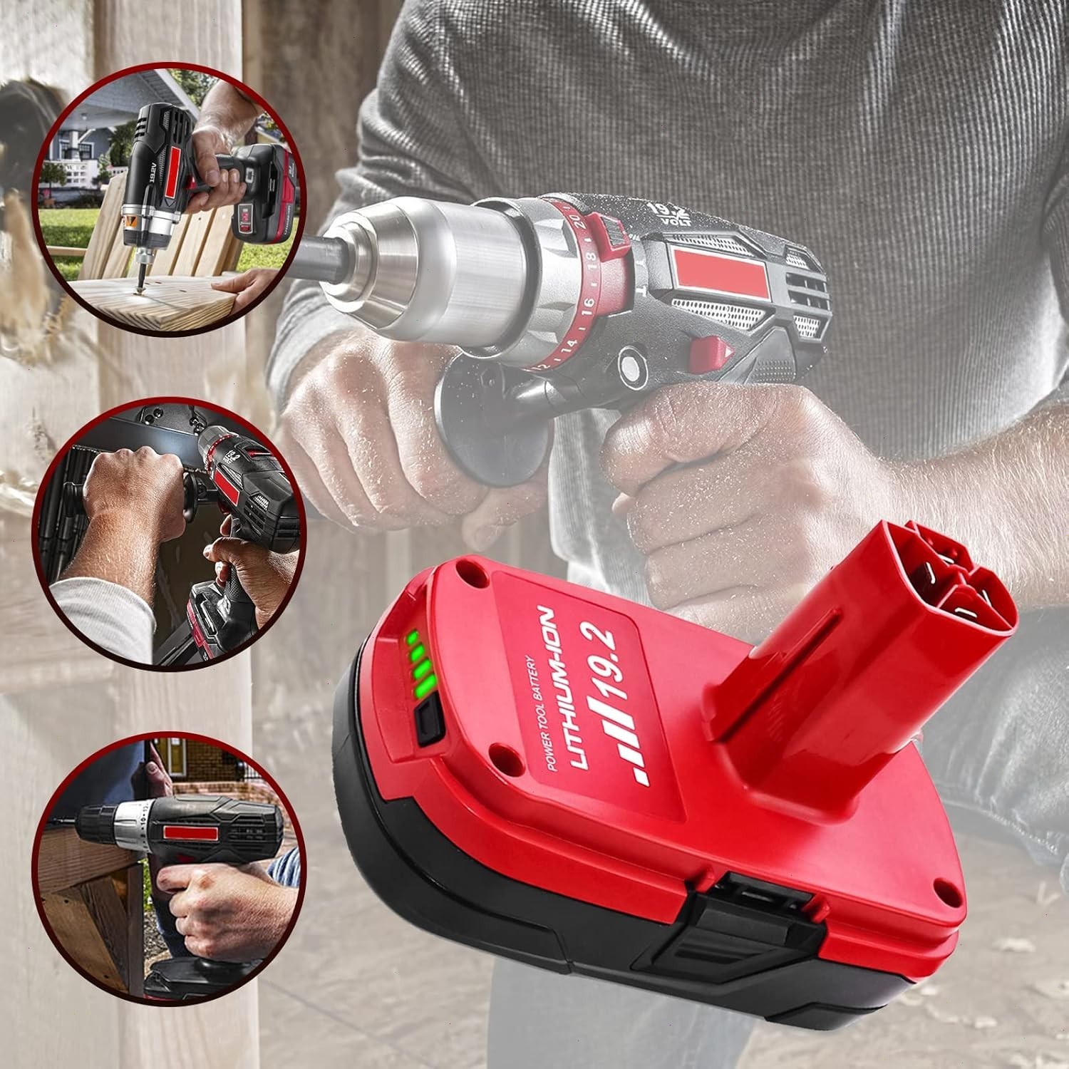 Pack For CRAFTSMAN 19.2 VOLT C3 LITHIUM DIEHARD BATTERY / CHARGER 315.PP2011