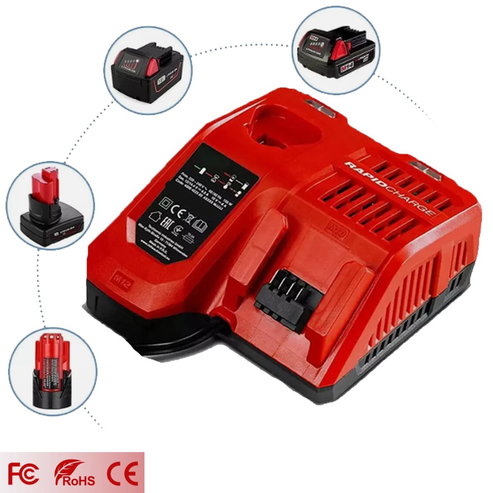 NEW Rapid Charger for Milwaukee FOR M12 FOR M18 Lithium Battery 12V-18V charger