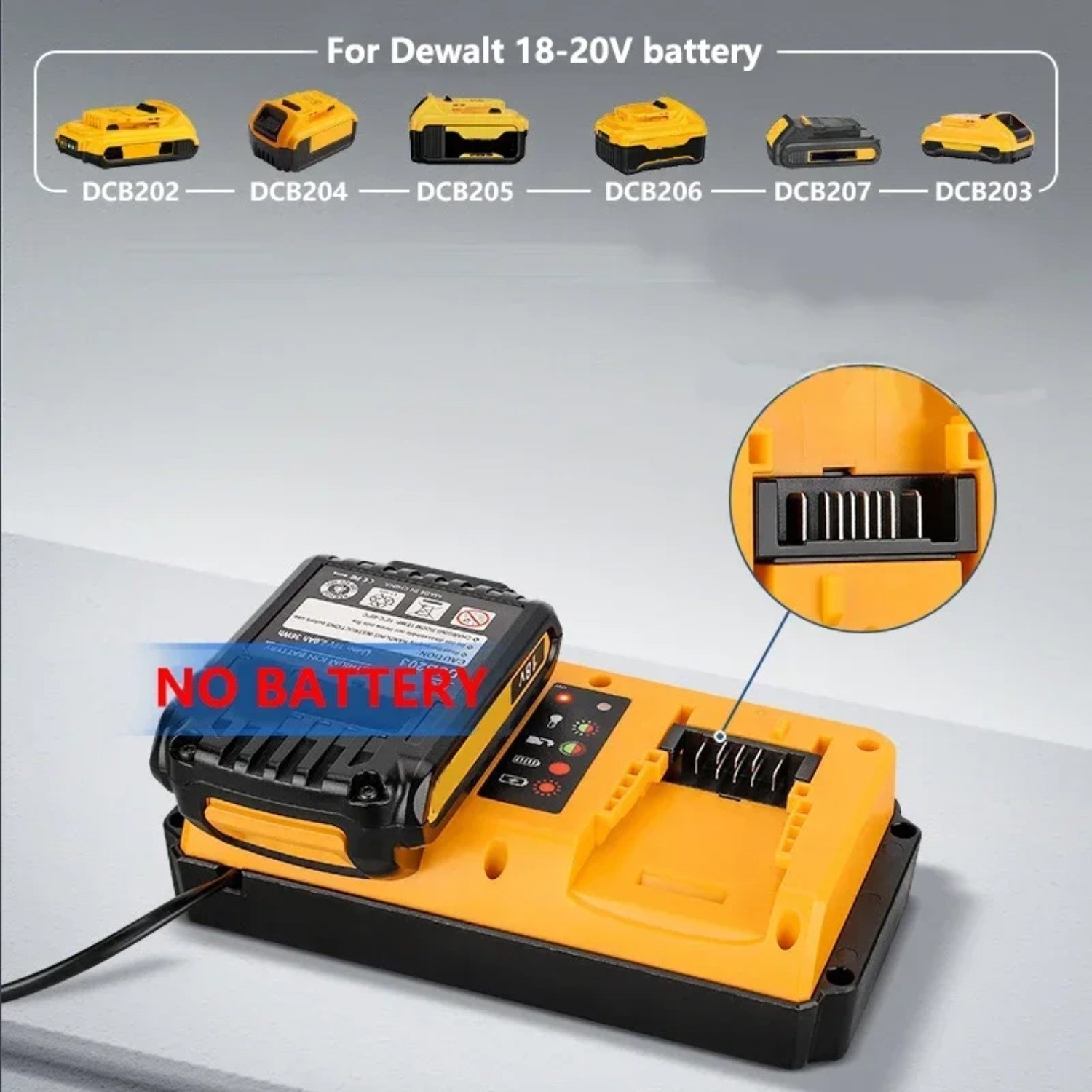 90W Fast Charger for DeWalt 20V Battery Charger Dual Port DCB207 DCB206 DCB204